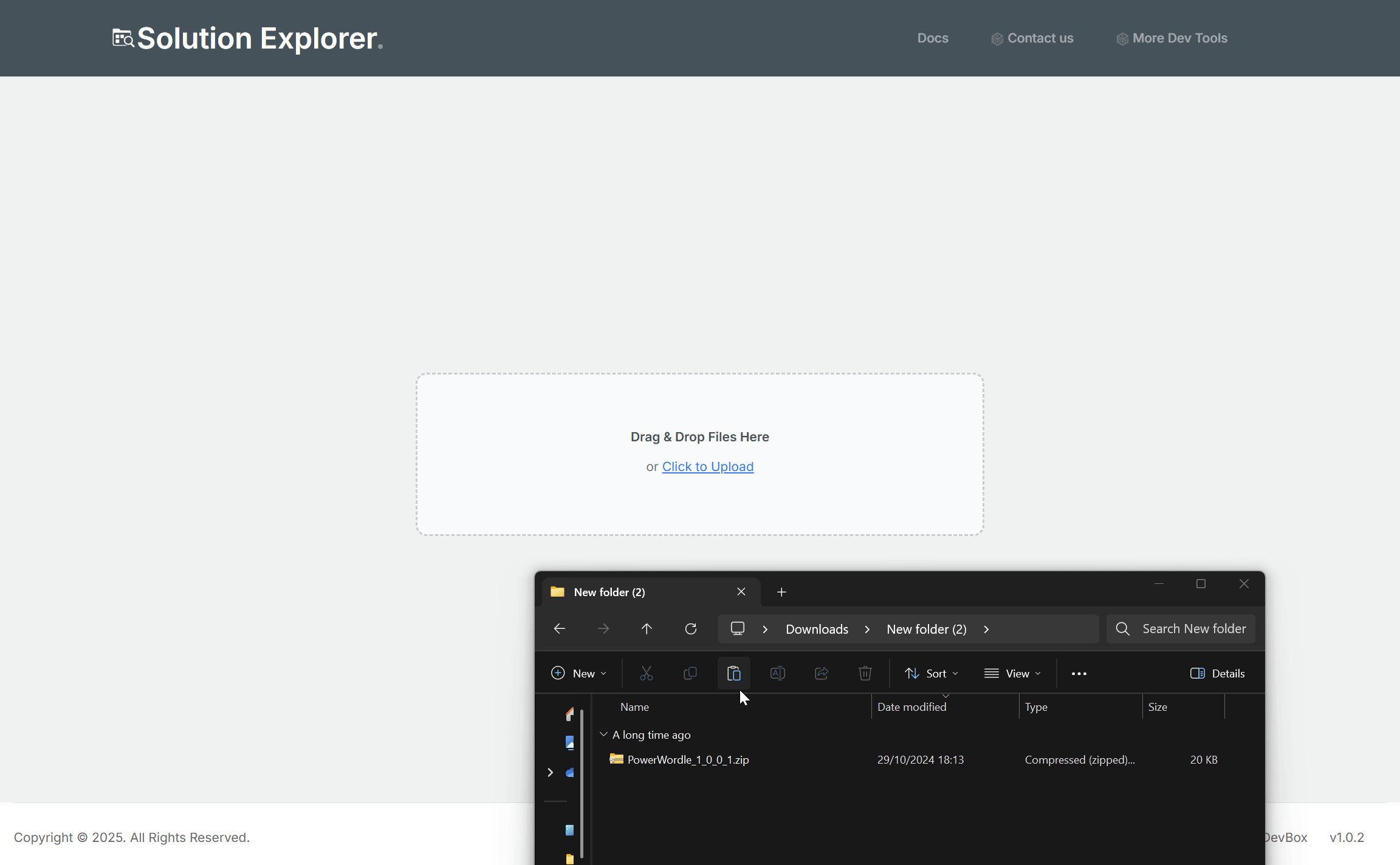 Solution Explorer Visual representation of Solution
